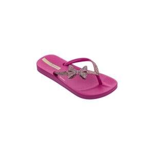 NEW IPANEMA girls ana sparkle flip flops in dark pink